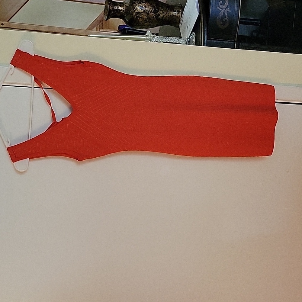 Guess orange dress